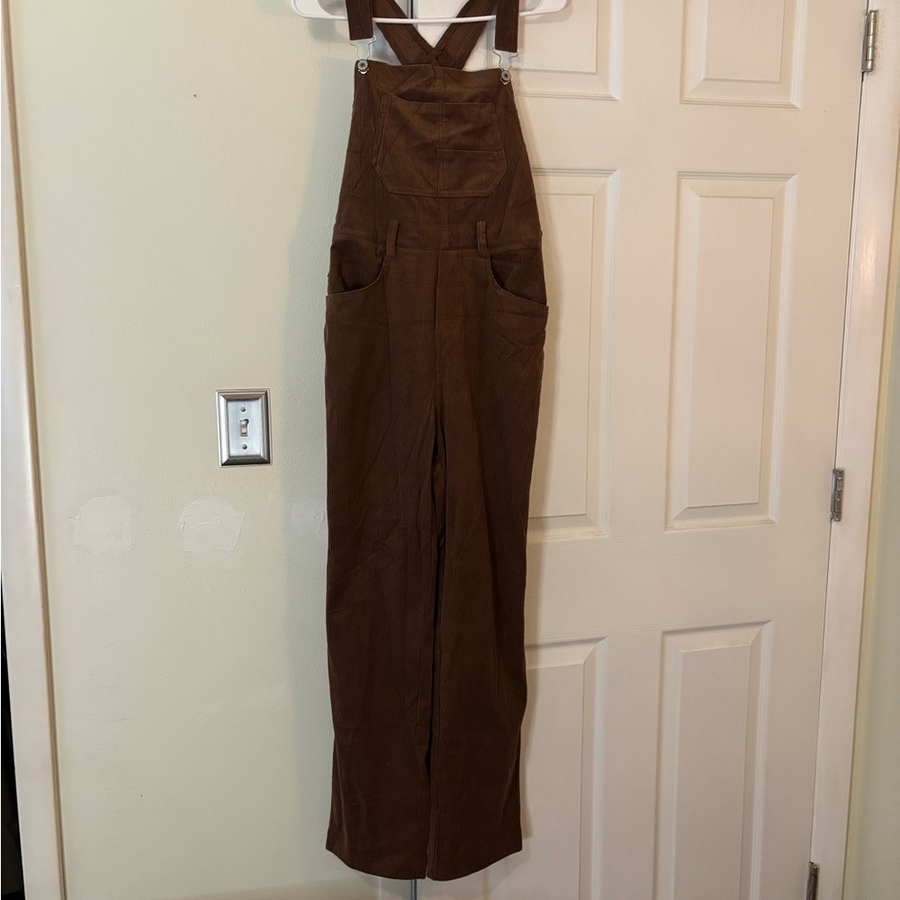 Brown Corduroy Overalls